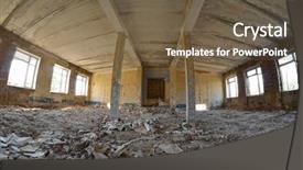  Presentation with base - Theme having abandoned military base in near background and a tawny brown colored foreground