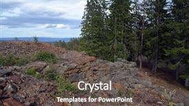  Presentation with gold mine tunnel gold mining - PPT theme with abandoned mining village kongsberg norway background and a dark gray colored foreground