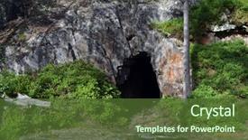  Presentation with mining - Presentation theme having abandoned mining village kongsberg norway background and a tawny brown colored foreground