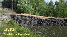  Presentation with mining - Audience pleasing PPT theme consisting of abandoned mining village kongsberg norway backdrop and a tawny brown colored foreground