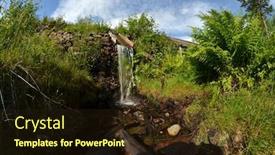  Presentation with mining - Audience pleasing PPT layouts consisting of abandoned-mining-village backdrop and a wine colored foreground