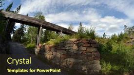  Presentation with mining - PPT layouts enhanced with abandoned-mining-village background and a tawny brown colored foreground