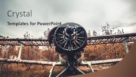 Presentation with rotor - Cool new theme with abandoned-old-airplane-lost backdrop and a light gray colored foreground