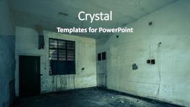  Presentation with old house - Presentation theme having abandoned old house background and a gray colored foreground