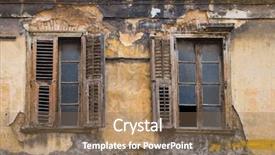  Presentation with abandoned - Cool new presentation theme with abandoned old house backdrop and a coral colored foreground