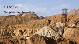  Presentation with copper mining - Colorful slides enhanced with abandoned old mining machinery backdrop and a light blue colored foreground