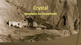  Presentation with mining - PPT layouts with prospector - abandoned old mining machinery background and a tawny brown colored foreground