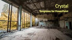  Presentation with pripyat - Audience pleasing PPT theme consisting of abandoned pripyat school chernobyl backdrop and a wine colored foreground