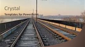  Presentation with abandoned - Theme with abandoned-railway-bridge-over background and a lemonade colored foreground