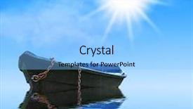  Presentation with abandoned - PPT theme having abandoned rowboat and sunny sky background and a light blue colored foreground