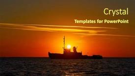  Presentation with ship - Presentation featuring abandoned-ship-wreck-at-sunset and a tawny brown colored foreground