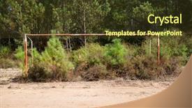  Presentation with soccer field - Amazing slide set having abandoned soccer field in portugal backdrop and a  colored foreground