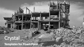  Presentation with central asia - Presentation theme having abandoned soviet military base background and a gray colored foreground