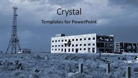  Presentation with central asia - Cool new presentation theme with abandoned soviet military base backdrop and a light blue colored foreground