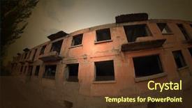  Presentation with central asia - Beautiful theme featuring abandoned soviet military base backdrop and a  colored foreground