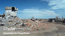  Presentation with central asia - Cool new theme with abandoned soviet military base backdrop and a gray colored foreground