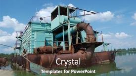  Presentation with chernobyl - Beautiful slide deck featuring abandoned vessel lost city near chernobyl area modern ruins ukraine kiev region backdrop and a tawny brown colored foreground