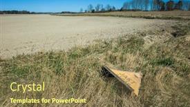  Presentation with hunting - Beautiful presentation design featuring abandoned-warning-sign-for-moose backdrop and a tawny brown colored foreground