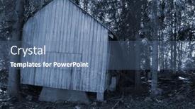  Presentation with abandoned - Presentation design with abandoned-wooden-building-in-norway background and a ocean colored foreground