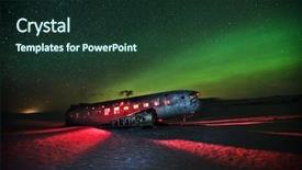  Presentation with dakota - Colorful slide set enhanced with abandoned wreck of american navy backdrop and a tawny brown colored foreground