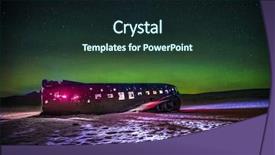  Presentation with dakota - Theme having abandoned wreck of american navy background and a wine colored foreground