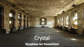  Presentation with waiting room - Cool new PPT layouts with abandonned building - room waiting for renovation backdrop and a  colored foreground