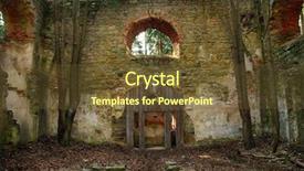  Presentation with baroque - PPT theme consisting of abandonned building - ruined baroque church background and a tawny brown colored foreground