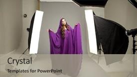  Presentation with abaya - Slides having abaya - photo session in studio young background and a light gray colored foreground