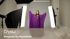  Presentation with studio - PPT layouts featuring abaya - photo session in studio young background and a  colored foreground