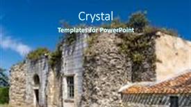  Presentation with france - Slide set enhanced with abbaye-de-lieu-dieu-jard background and a  colored foreground