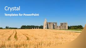  Presentation with notre dame - Cool new slides with abbey notre dame de re backdrop and a teal colored foreground