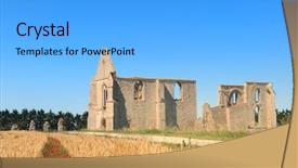  Presentation with notre dame - Amazing PPT layouts having abbey notre dame de re backdrop and a light blue colored foreground