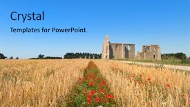  Presentation with notre dame - Amazing presentation theme having abbey notre dame de re backdrop and a light blue colored foreground