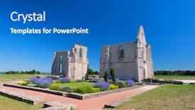  Presentation with notre dame - Presentation theme featuring abbey notre dame de re background and a dark gray colored foreground