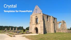  Presentation with notre dame - Audience pleasing PPT theme consisting of abbey notre dame de re backdrop and a teal colored foreground