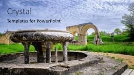  Presentation with french revolution - PPT layouts enhanced with abbey-of-bonnefont-en-comminges background and a light blue colored foreground