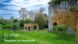  Presentation with french revolution - PPT layouts with abbey-of-bonnefont-en-comminges background and a tawny brown colored foreground