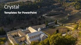  Presentation with france - Slide set with abbey-of-senanque-provence-alpes background and a tawny brown colored foreground