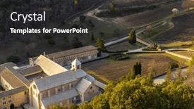  Presentation with france - PPT layouts featuring abbey-of-senanque-provence-alpes and a dark gray colored foreground
