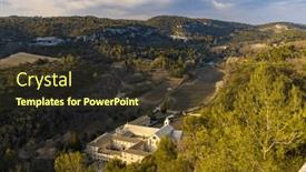  Presentation with france - PPT theme with abbey-of-senanque-provence-alpes and a tawny brown colored foreground