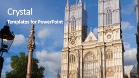  Presentation with westminster - Theme having abbey with westminster column city background and a  colored foreground