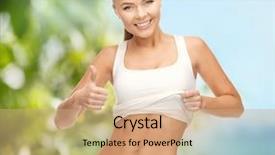  Presentation with diet - Presentation design featuring abblue - diet and fitness concept background and a coral colored foreground