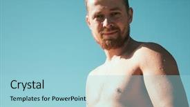  Presentation with sun blue sky and ocean - PPT layouts having abblue - muscular man with muscle torso background and a light blue colored foreground