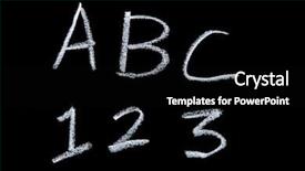  Presentation with abc 123 - Amazing PPT theme having abc 123 on a chalkboard backdrop and a black colored foreground