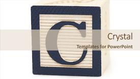  Presentation with abc - Presentation theme enhanced with abc blocks - cubes with letters isolated background and a lemonade colored foreground