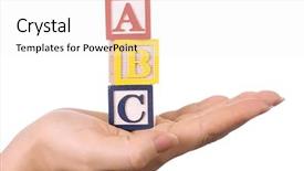  Presentation with abc - Amazing theme having young male researcher carrying out scientific research in lab backdrop and a soft green colored foreground