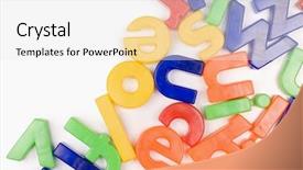  Presentation with white letters - PPT layouts enhanced with abc blocks - plastic english letters isolated background and a white colored foreground