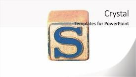  Presentation with abc - PPT theme with abc blocks - wooden block with letter s background and a sky blue colored foreground