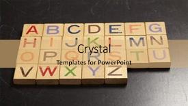  Presentation with alphabet - Beautiful theme featuring abc blocks z - wooden block with alphabet backdrop and a coral colored foreground