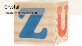  Presentation with introduction letter - Theme consisting of abc blocks z - wooden block with letter z background and a lemonade colored foreground